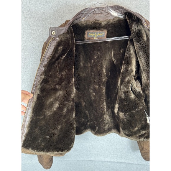 Baby Phat Jacket Womens 2XL Brown Suede Leather Faux Fur Lined Full Zip Coat - Picture 12 of 16